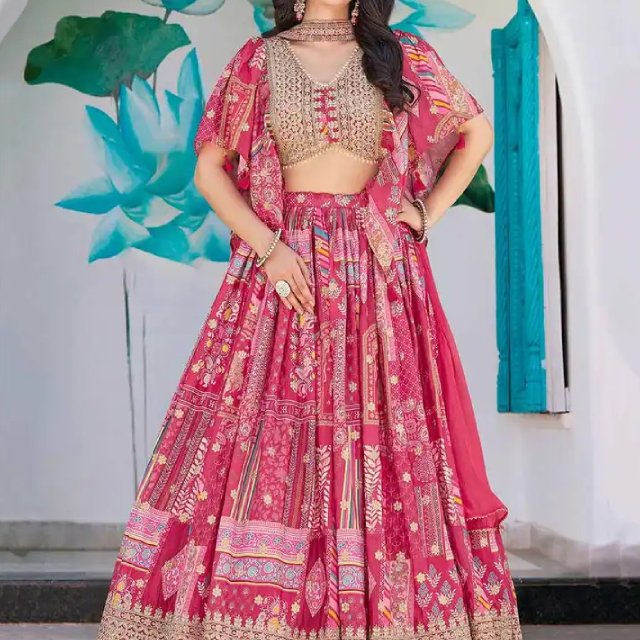 Ethnic blouse and dupatta pairing by Nirali Boutique
