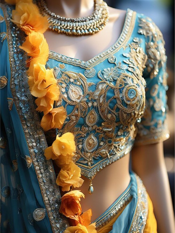 Embroidered Silk Designer Blouse