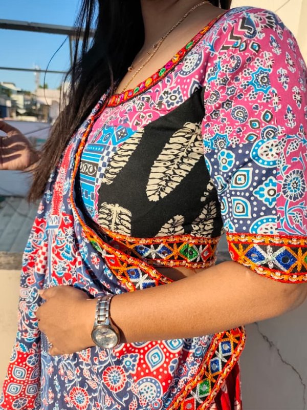 Designer Embroidered Ghaghra Skirt Front View
